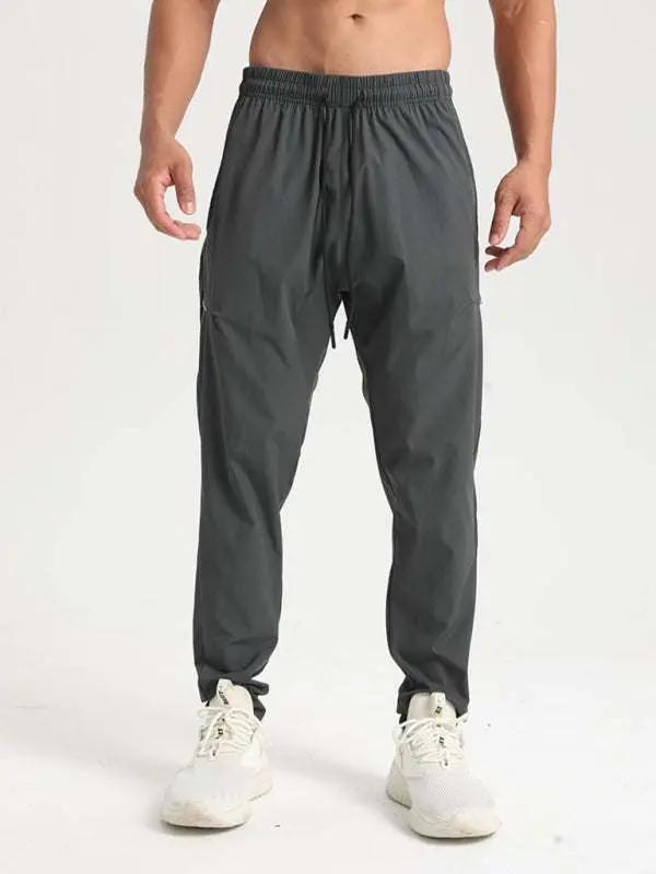 Men's Ultimate Quick-Dry Stretchy Fitness Trousers for Outdoor Adventure and Casual Running - MENLL